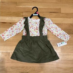 NWT Carter's Floral Top with Olive Skirt